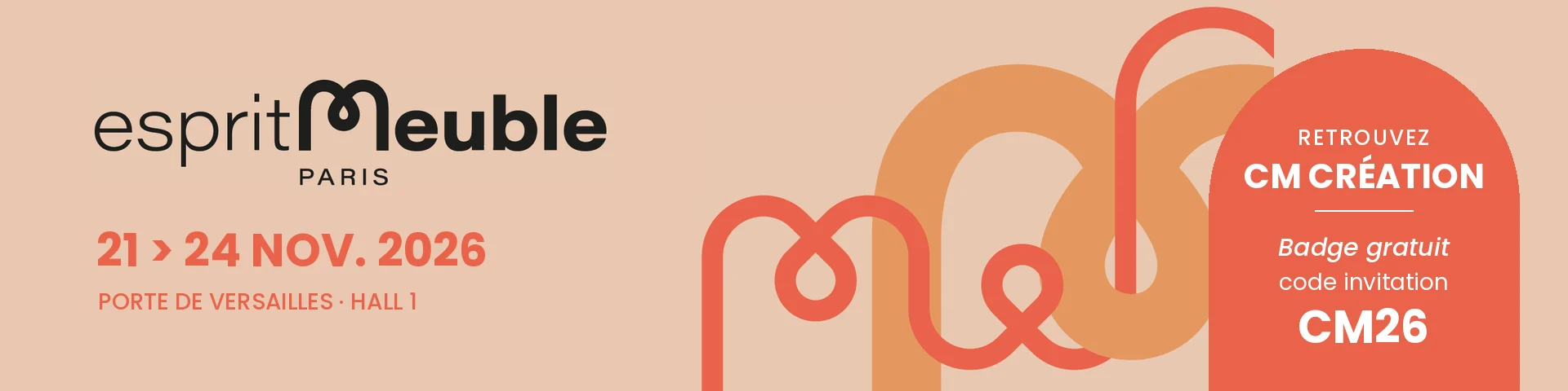 Salon Esprit Meuble 2026 - Paris porte de Versailles du 21 au 24 novembre 2026